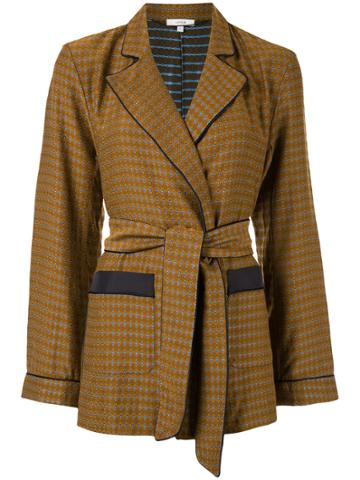 Layeur Fitzgerald Belted Pajama Jacket - Yellow