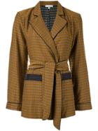 Layeur Fitzgerald Belted Pajama Jacket - Yellow
