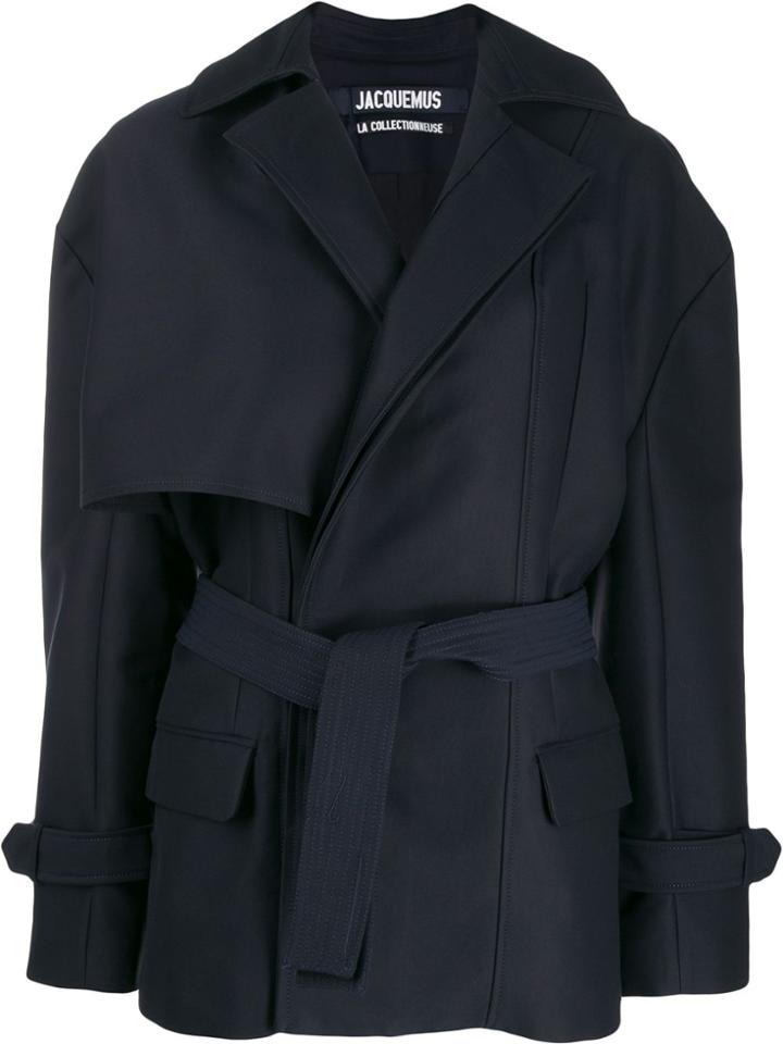 Jacquemus Asymmetric Short Coat - Blue