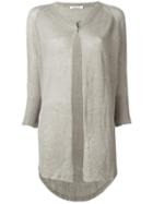 Lamberto Losani Buttoned Mid Cardigan, Women's, Nude/neutrals, Silk/cashmere/other Fibers