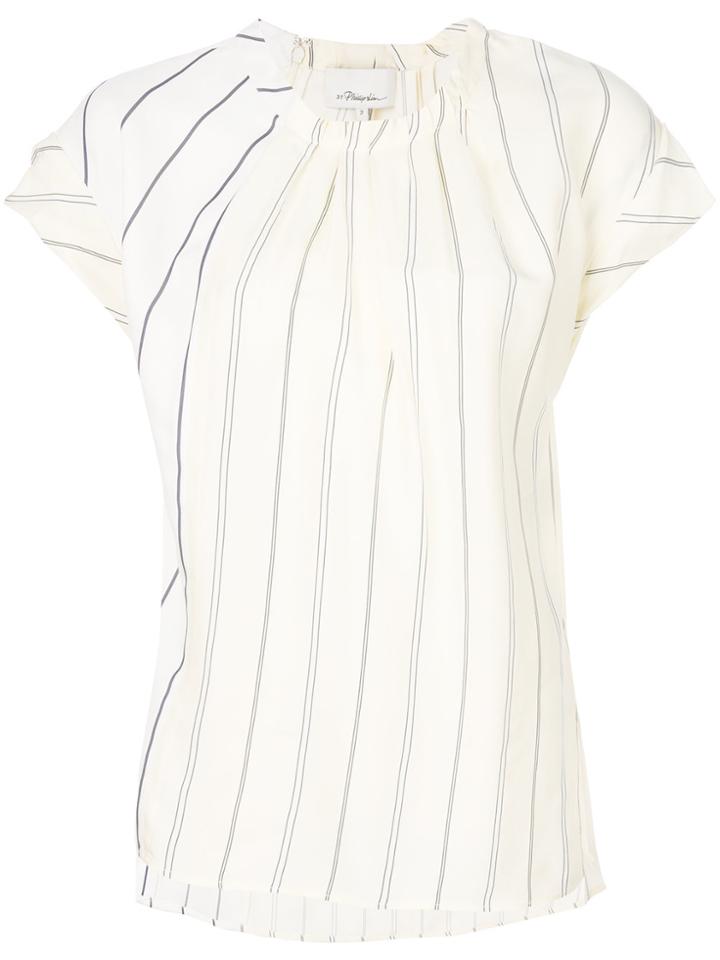 3.1 Phillip Lim Striped Short-sleeved Top - White