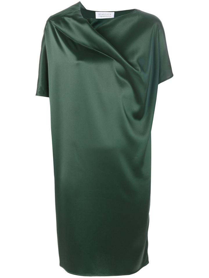 Gianluca Capannolo Metallic Shift Dress - Green