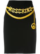 Moschino - Belt Illusion Skirt - Women - Polyester/triacetate - 46, Women's, Black, Polyester/triacetate