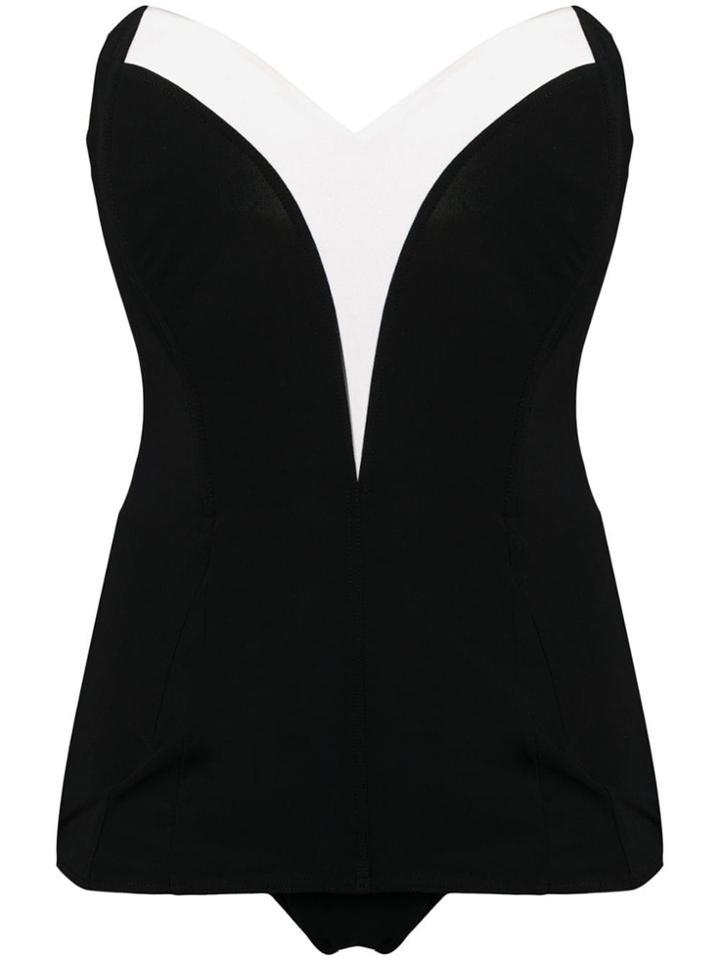 L'autre Chose Strapless Swimsuit - Black