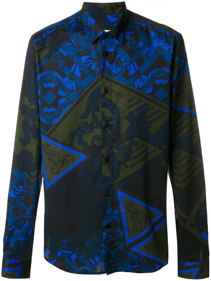Versace Jeans Tribal Print Shirt - Blue