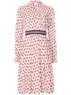 P.a.r.o.s.h. Lip Print Shirt Dress - White