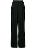 Frenken Pleated High Waist Trousers - Black