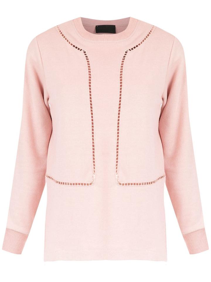 Andrea Bogosian Perforated Sweater - Pink