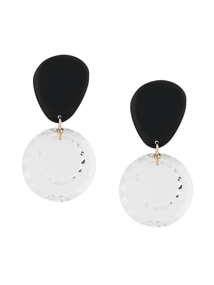 Isabel Marant Clear Pendant Earrings - Black