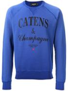 Dsquared2 'catens & Champagne' Sweatshirt, Men's, Size: Xl, Blue, Cotton