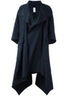 Maticevski Asymmetric Oversized Coat, Women's, Size: 6, Blue, Nylon/cotton