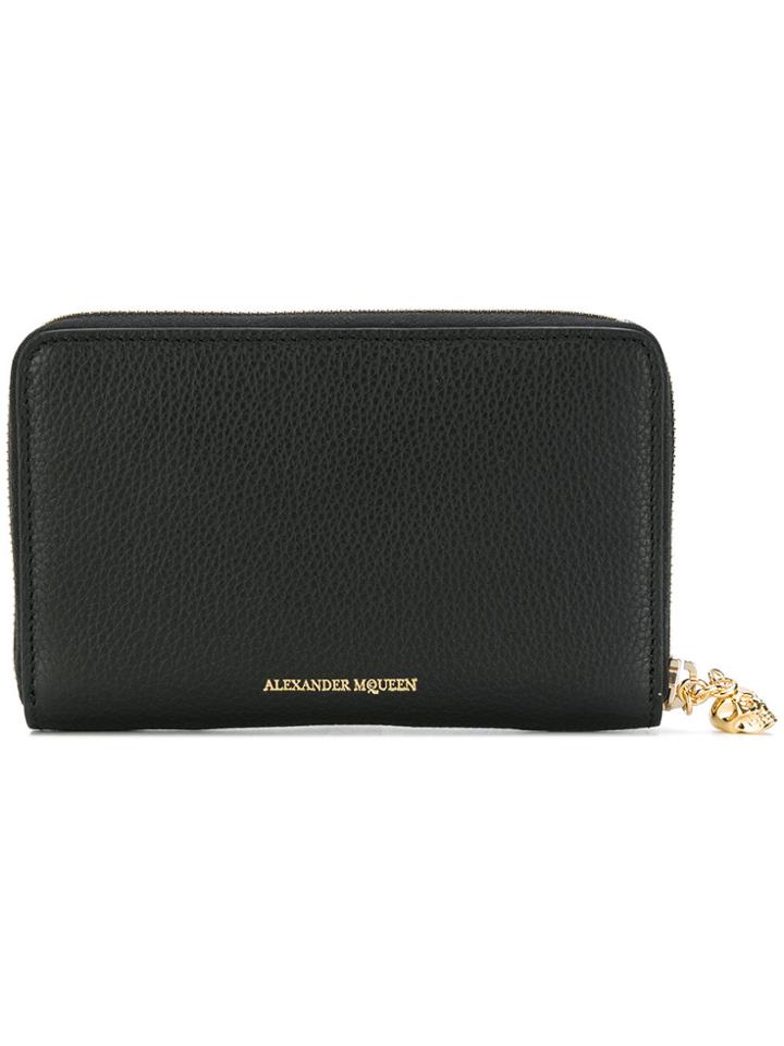 Alexander Mcqueen Zip-around Skull Purse - Black