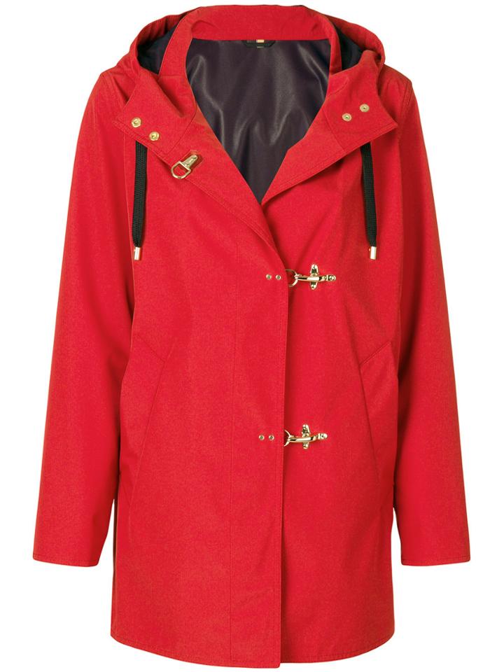 Fay Hooded Coat - Red