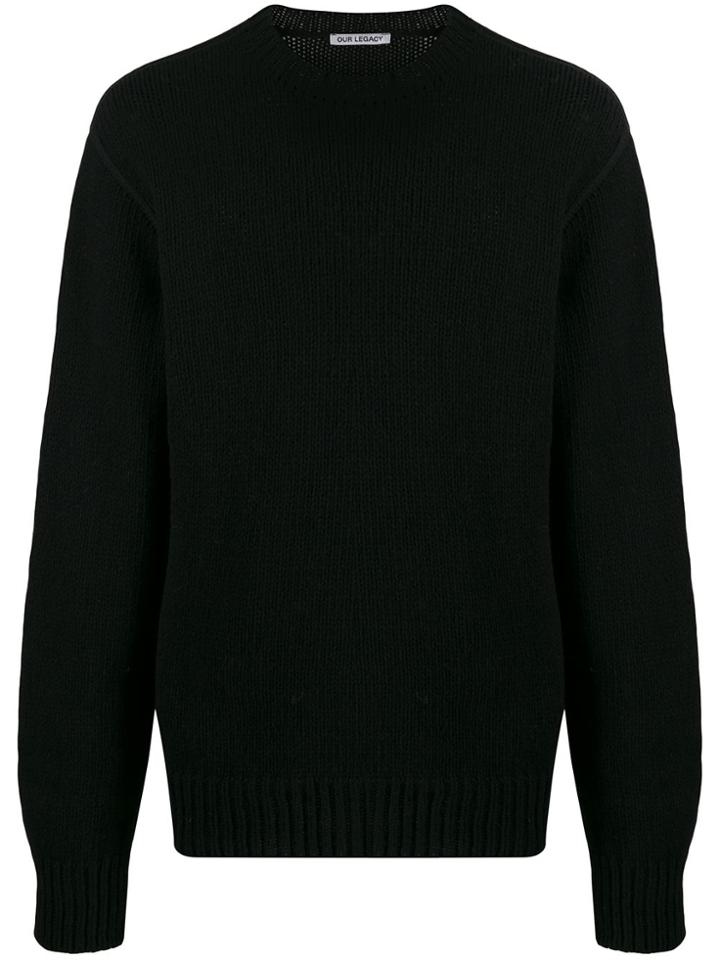 Our Legacy Regular-fit Crew-neck Jumper - Black