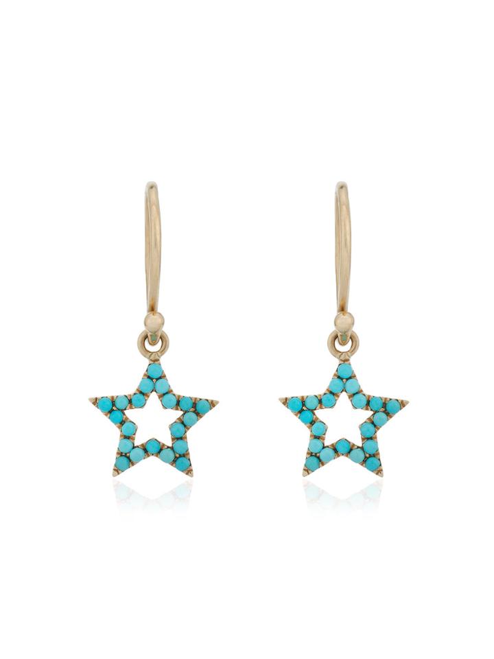 Rosa De La Cruz Turquoise Star Earrings - Blue