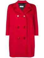Alberto Biani Double Breasted Coat - Red