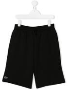 Lacoste Kids Teen Logo Patch Track Shorts - Black