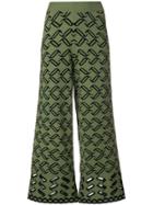 Temperley London Patterned Knit Culottes - Green