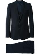 Dolce & Gabbana Three Piece Suit, Men's, Size: 52, Blue, Elastodiene/nylon/cupro/wool