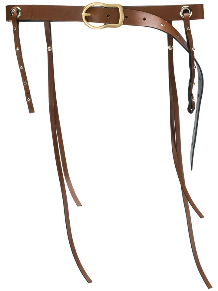 Dorothee Schumacher Skinny Tassel Belt - Brown