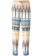 Etro Floral Print Straight Cropped Trousers