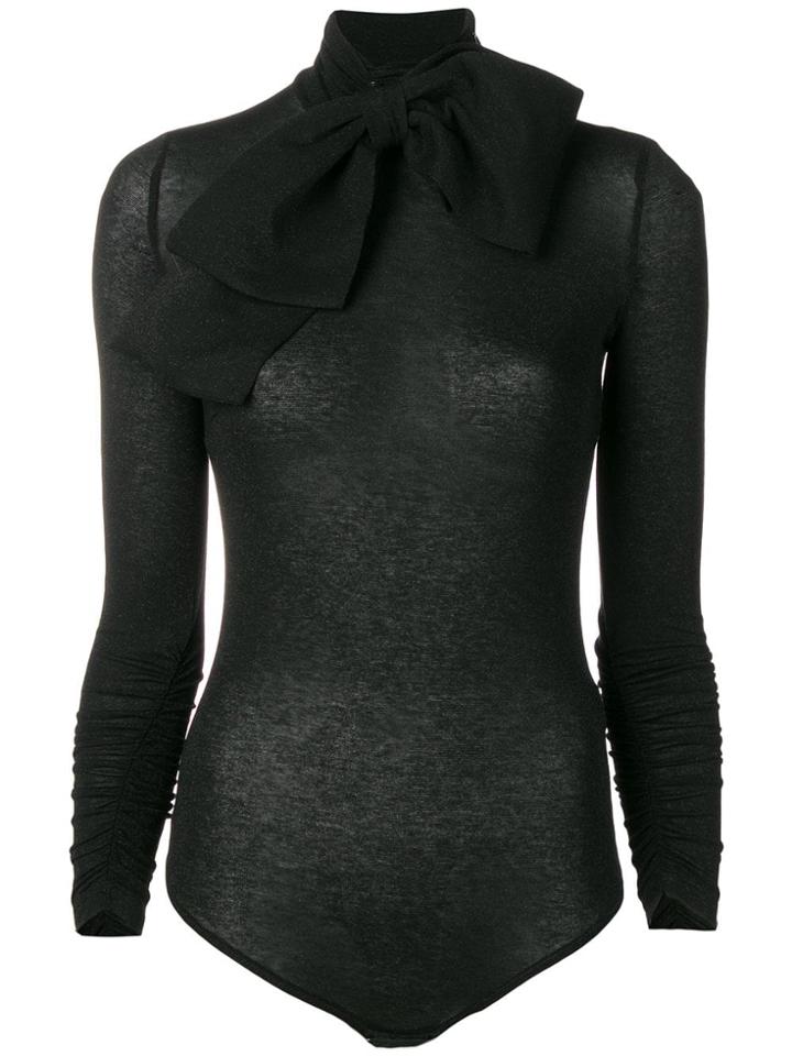 Elisabetta Franchi Perfectly Fitted Body Blouse - Black