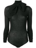 Elisabetta Franchi Perfectly Fitted Body Blouse - Black