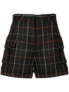 Msgm Stitch-detail Fitted Shorts - Black