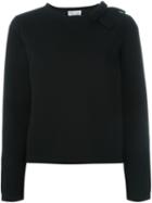 Red Valentino Bow Detail Sweatshirt, Women's, Size: Small, Black, Cotton