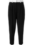 Fendi Cropped Trousers, Women's, Size: 42, Black, Spandex/elastane/virgin Wool
