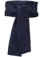 Sara Roka Large Tie Belt - Blue