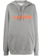 Calvin Klein Jeans Est. 1978 Oversized Embroidered Hoodie - Grey