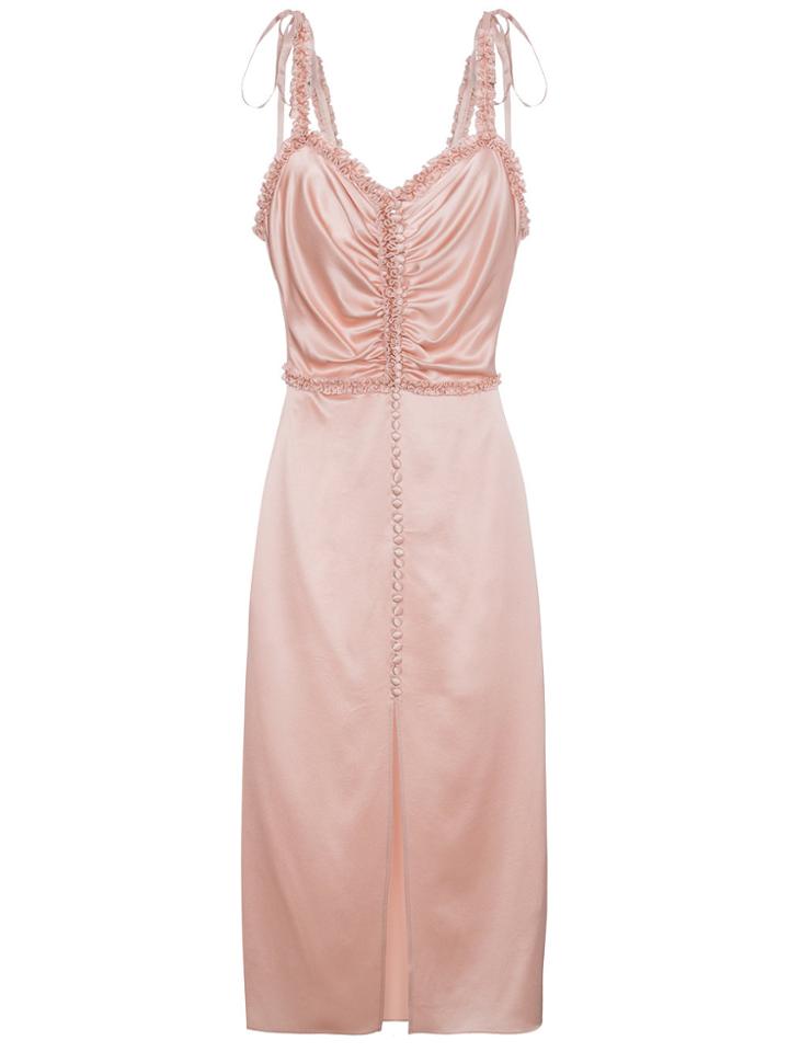 Magda Butrym Silk Puebla Dress - Pink & Purple