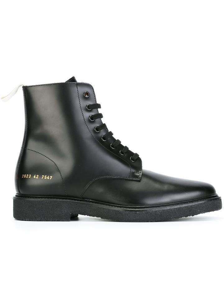 Common Projects Ankle Length Tie Up Boots
