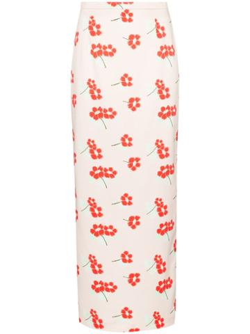 Bernadette Floral Print Maxi Skirt - Pink