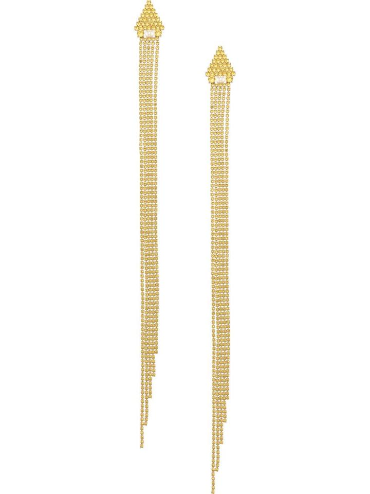 Gucci Single Earring With Crystals - Gold
