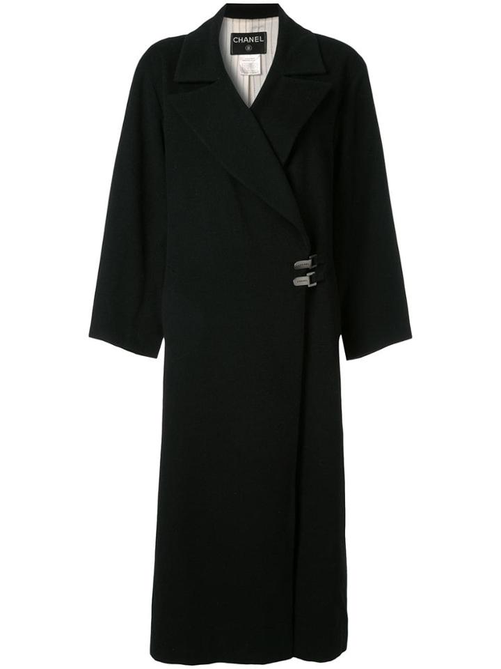 Chanel Pre-owned Long Coat - Black