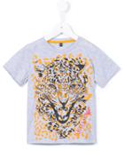 Armani Junior Leopard Print T-shirt, Boy's, Size: 8 Yrs, Grey