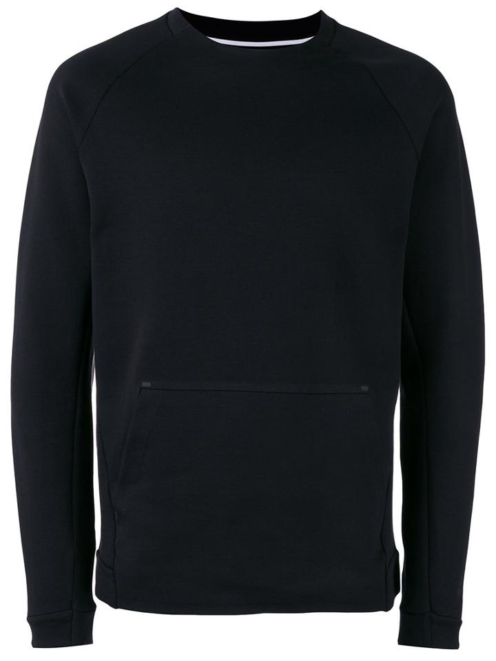 Nike Tech Fleece Crew Neck Sweatshirt, Men's, Size: Large, Black, Cotton/polyester