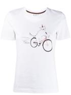 Ps Paul Smith Cycling Dog Print T-shirt - White
