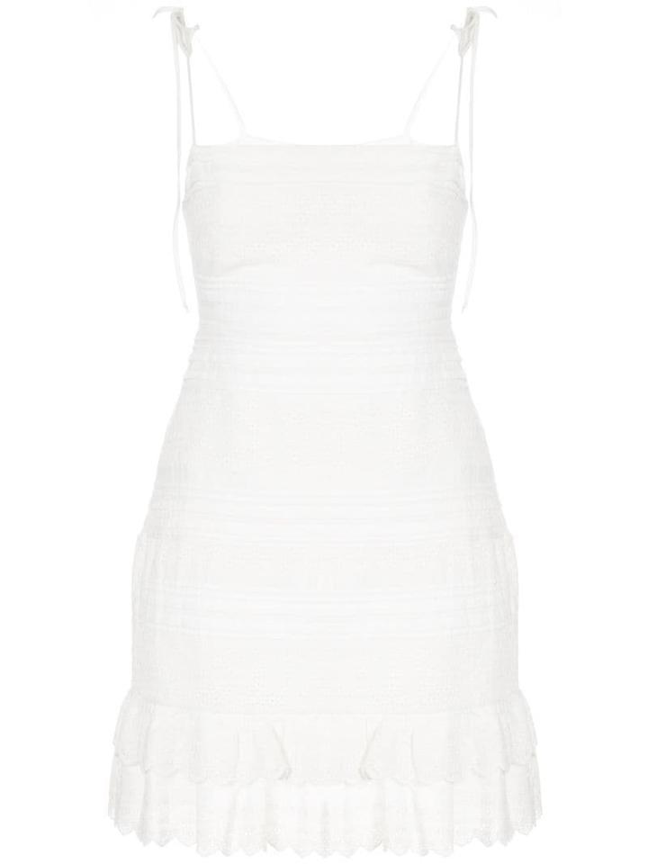 Sir. Dilone Embroidered Mini Dress - White