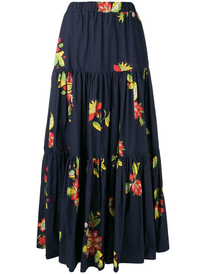 La Doublej Space Flower Big Skirt - Blue