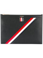 Thom Browne Striped Detail Pouch - Black