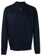 Harris Wharf London Zipped Bomber Jacket, Men's, Size: 52, Blue, Virgin Wool