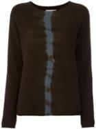 Suzusan Contrast Line Pullover, Women's, Size: Medium, Brown, Cashmere