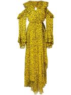 Dvf Diane Von Furstenberg Leopard Print Ruffled Dress - Yellow &