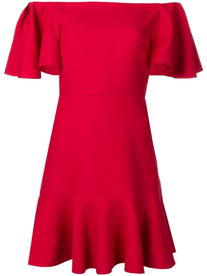 Valentino Bardot Skater Dress - Red