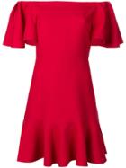 Valentino Bardot Skater Dress - Red