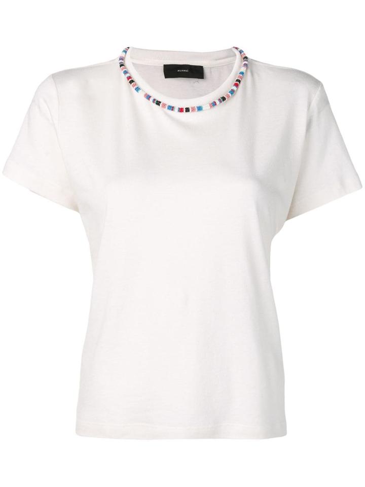 Alanui Beaded T-shirt - White