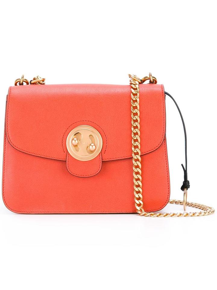 Chloé Mily Shoulder Bag, Women's, Yellow/orange, Leather